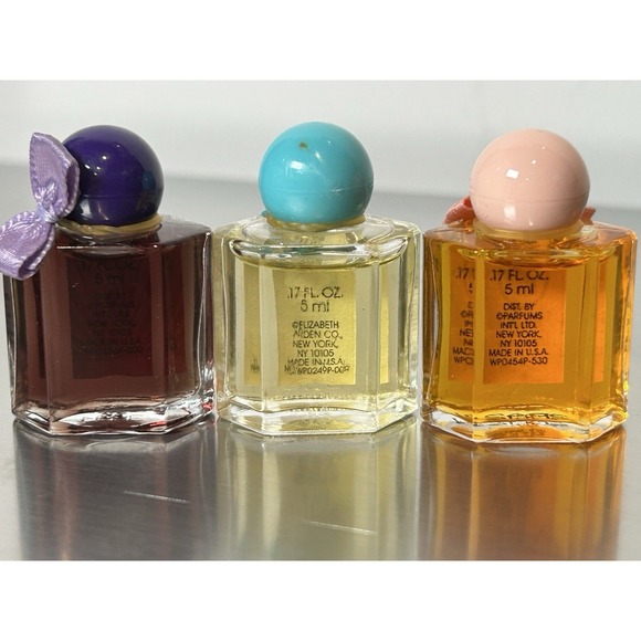 Lot Of 3- Elizabeth Arden Perfume.17 Fl/5ml Passion, Blue Grass, White Shoulders - Picture 2 of 2